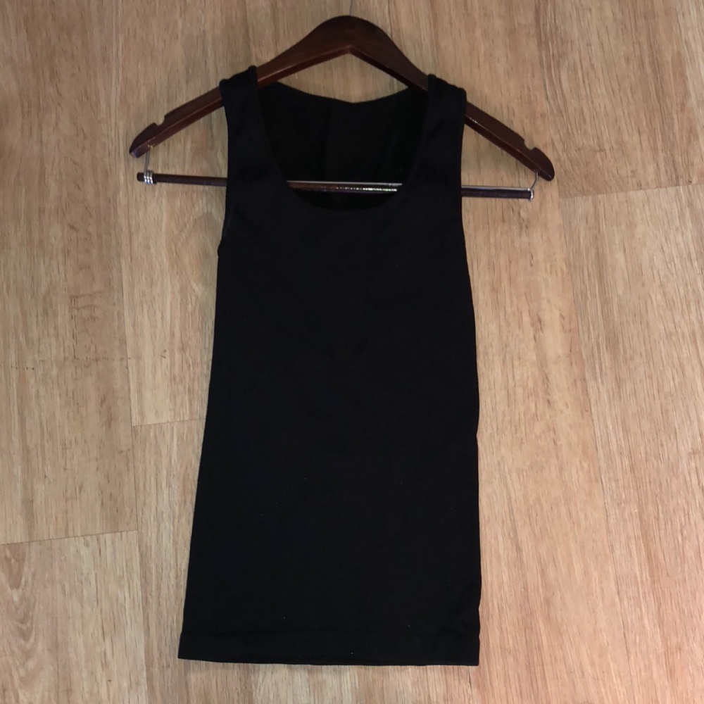 Slim Fit Tank Top, Black, Small